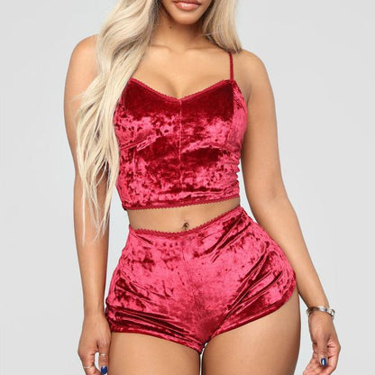 Velvet Nightwear Lingerie Sets